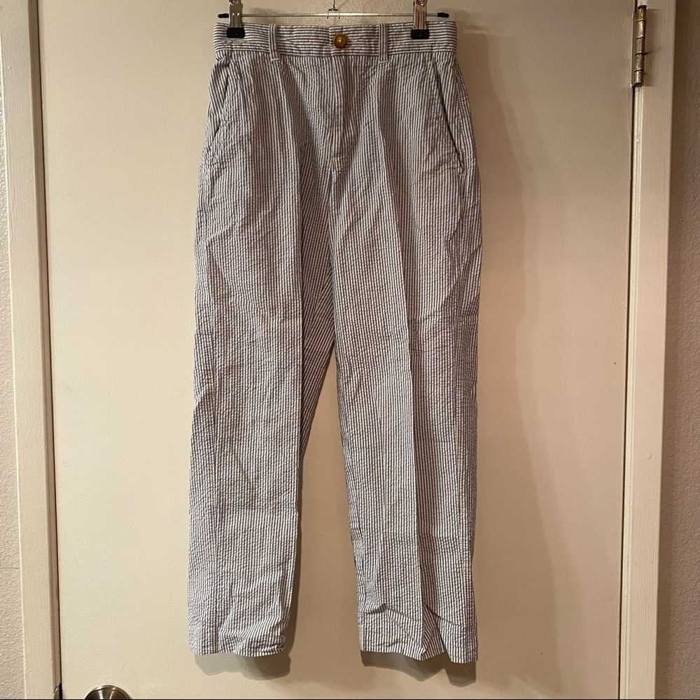Crewcuts Blue White Pinstripe Girls Pants Size 9